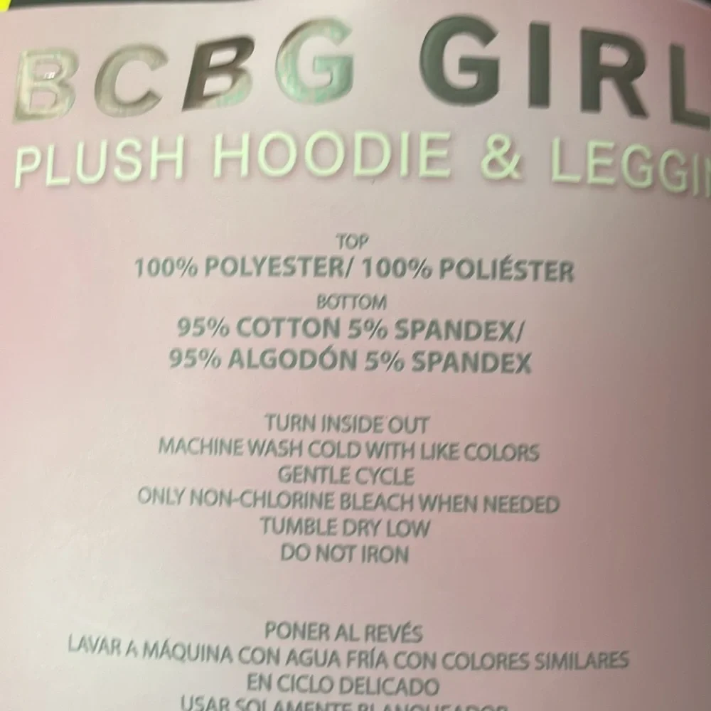 BCBG girls‎ 2 piece plush hoodie aqua and legging set